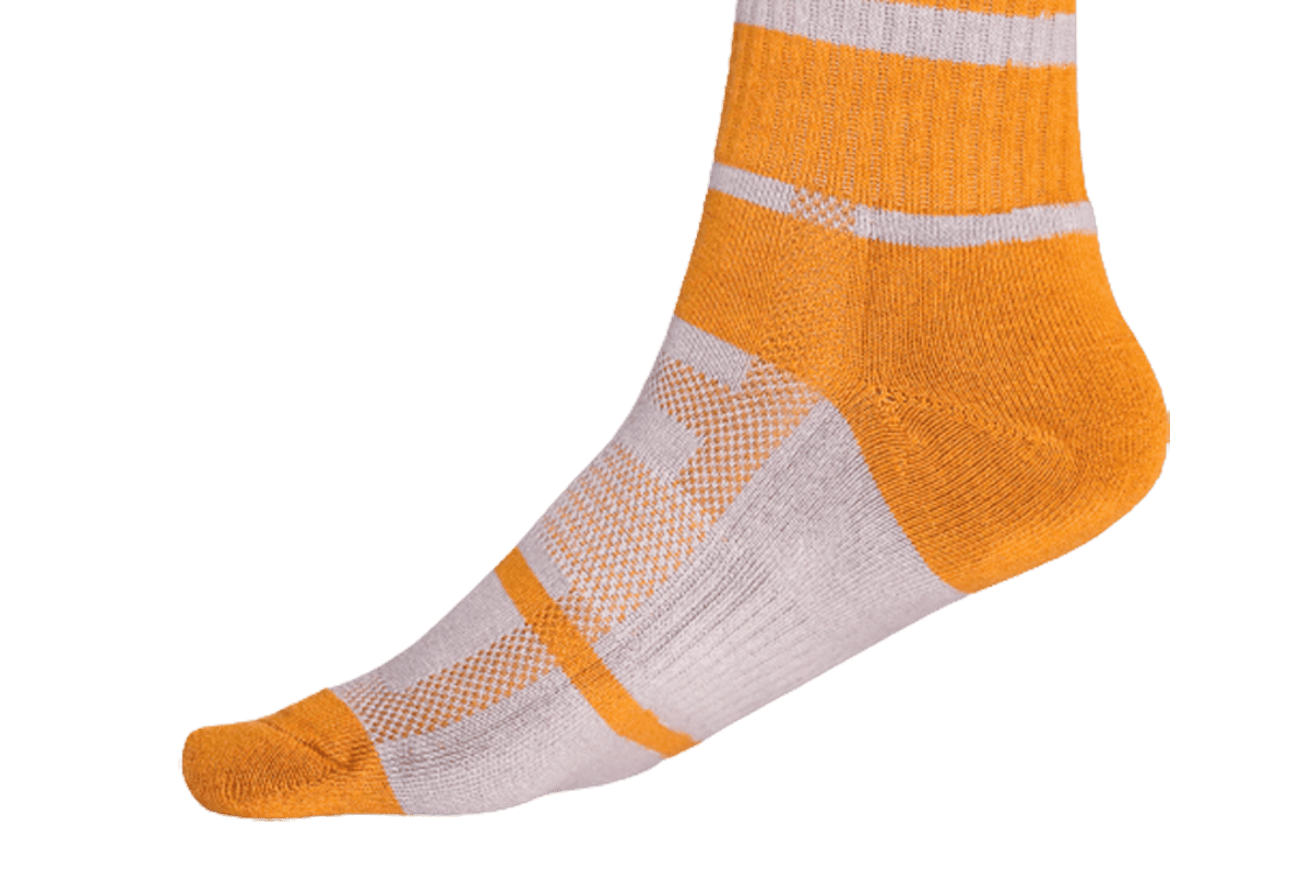Chokore Light Grey And Orange Men's Cotton Socks