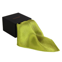 Chokore Chokore Lime Green Pure Silk Pocket Square, from the Solids Line