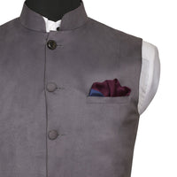Chokore Chokore 2-in-1 Burgundy & Blue Silk Pocket Square from the Solids Line