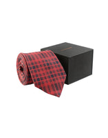 Chokore Chokore Red & Black Silk Tie - Plaids line