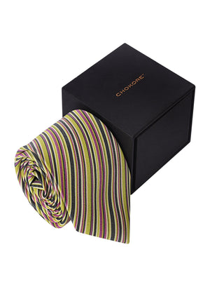 Chokore Chokore Multi-color Silk Tie - Plaids line-ss Chokore Multi-color Silk Tie - Plaids line-ss 