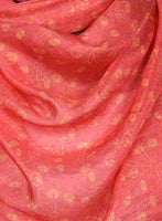 Chokore Printed Red & Orange Silk Stole for Women