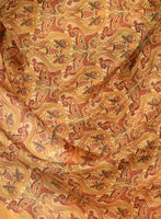 Chokore Printed Tangerine & Rust Silk Stole for Women