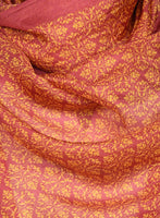Chokore Printed Red & Orange Silk Stole for Women